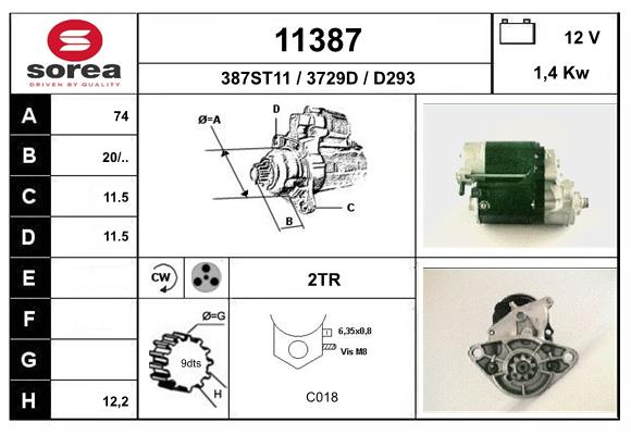 starter 11387 EAI