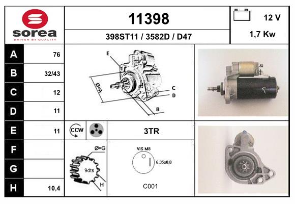 starter 11398 EAI