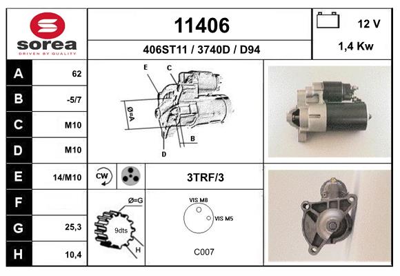 starter 11406 EAI