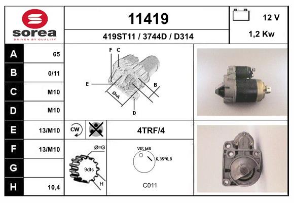 starter 11419 EAI