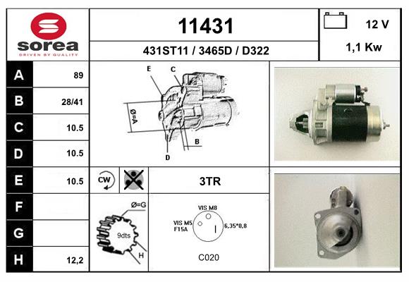 starter 11431 EAI