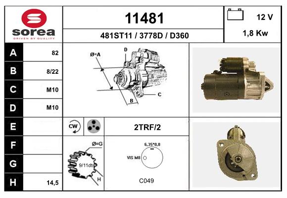 starter 11481 EAI