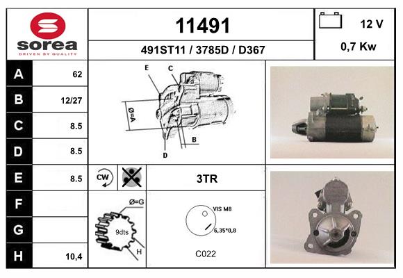 starter 11491 EAI