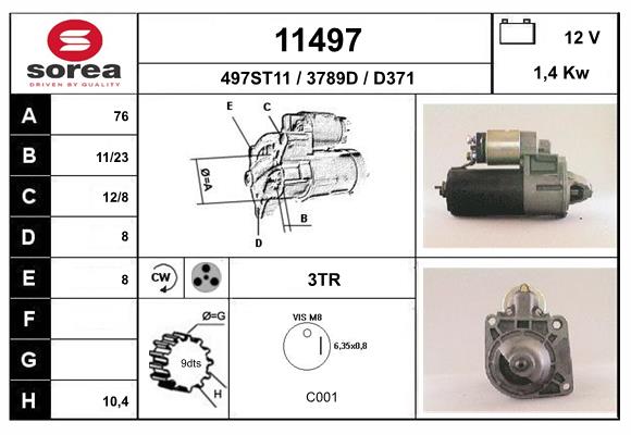 starter 11497 EAI