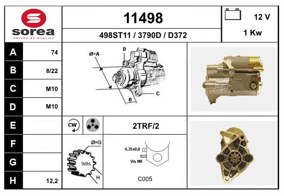 starter 11498 EAI