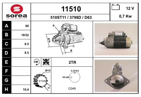 starter 11510 EAI