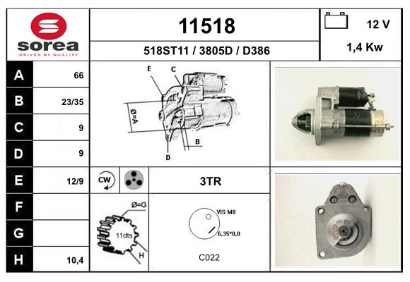starter 11518 EAI