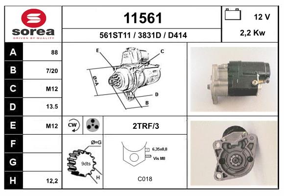 starter 11561 EAI