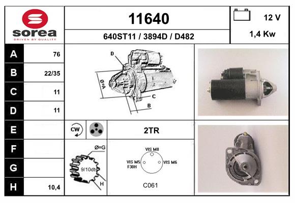 starter 11640 EAI