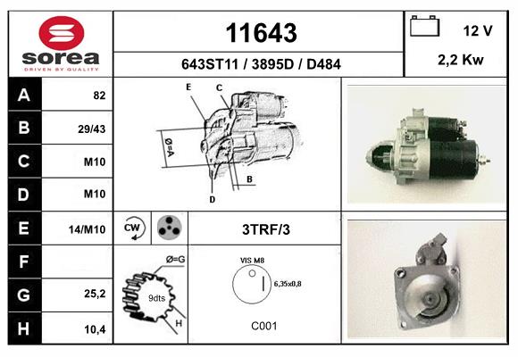 starter 11643 EAI