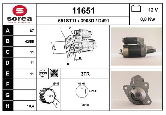 starter 11651 EAI