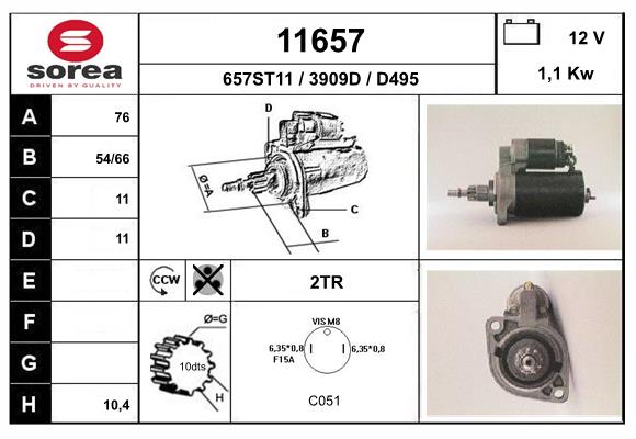 starter 11657 EAI