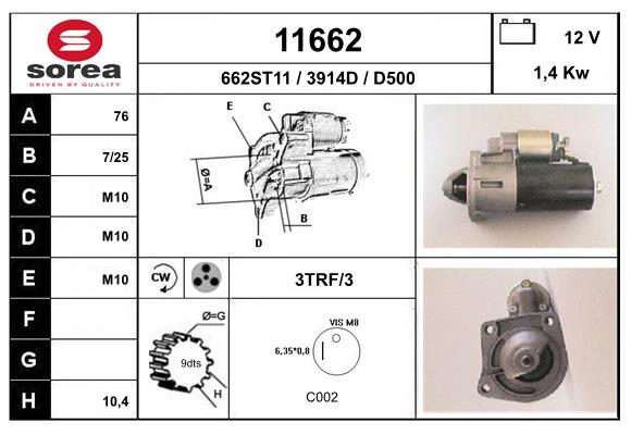 starter 11662 EAI