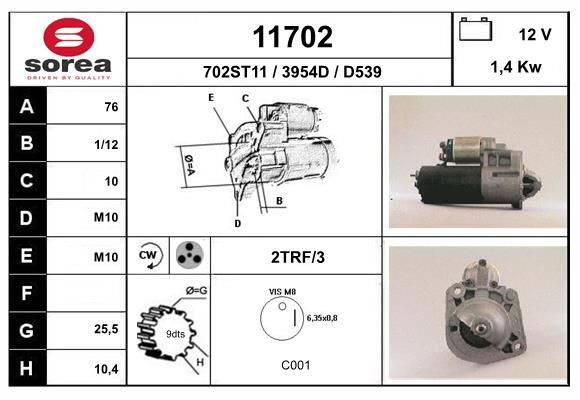 starter 11702 EAI