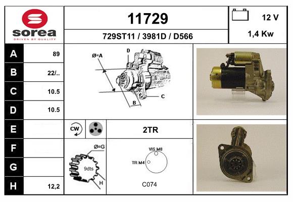 starter 11729 EAI