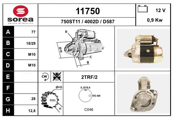 starter 11750 EAI