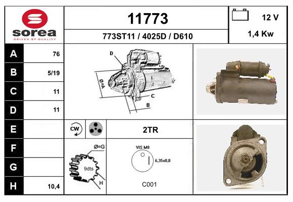 starter 11773 EAI
