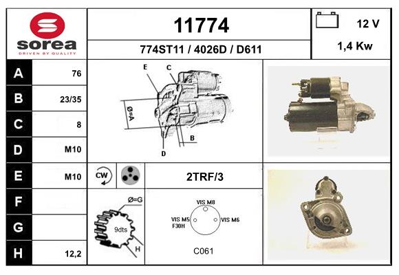 Starter 11774 EAI