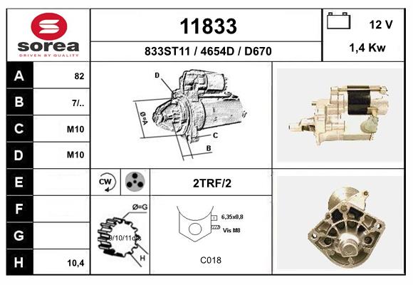 starter 11833 EAI