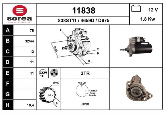 starter 11838 EAI