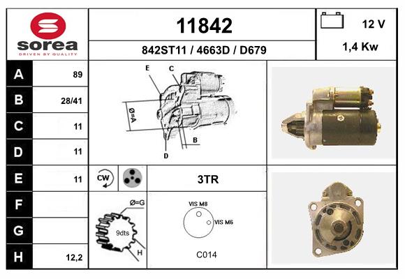 starter 11842 EAI