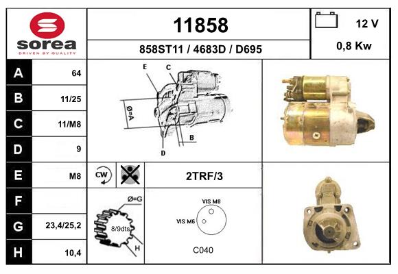 starter 11858 EAI