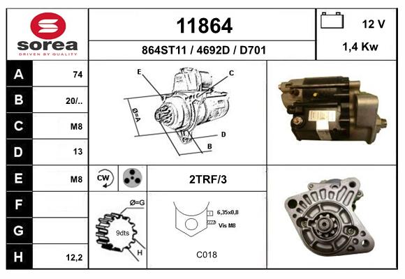 starter 11864 EAI