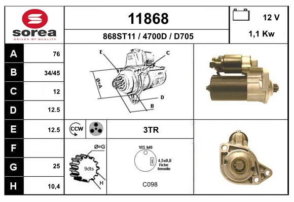 starter 11868 EAI