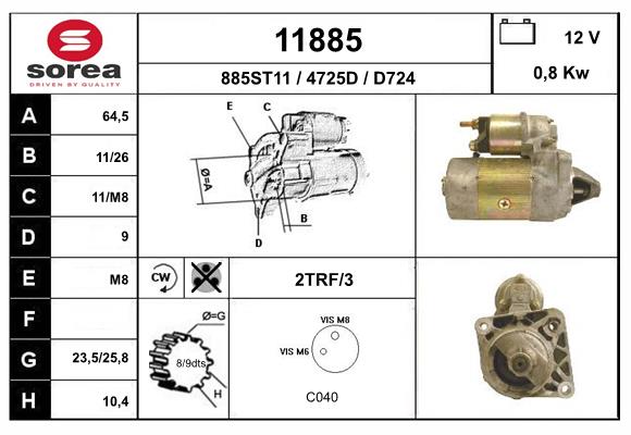 starter 11885 EAI