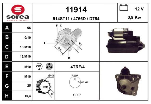starter 11914 EAI