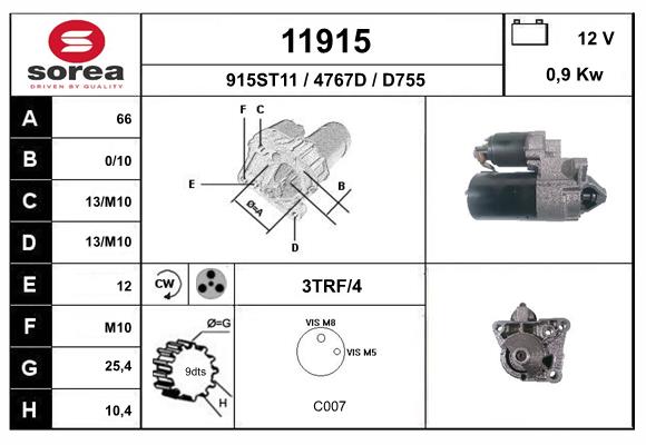 starter 11915 EAI