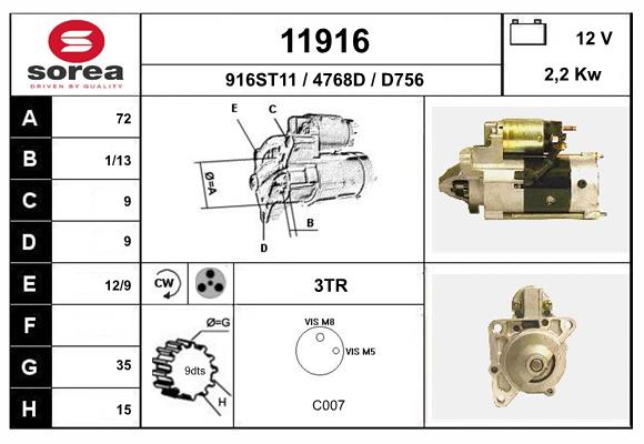 starter 11916 EAI