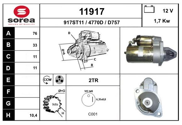 starter 11917 EAI