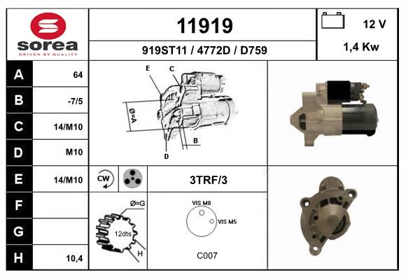 Starter 11919 EAI