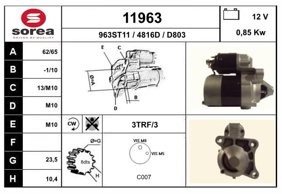 starter 11963 EAI