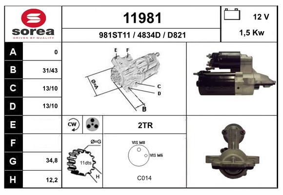 starter 11981 EAI
