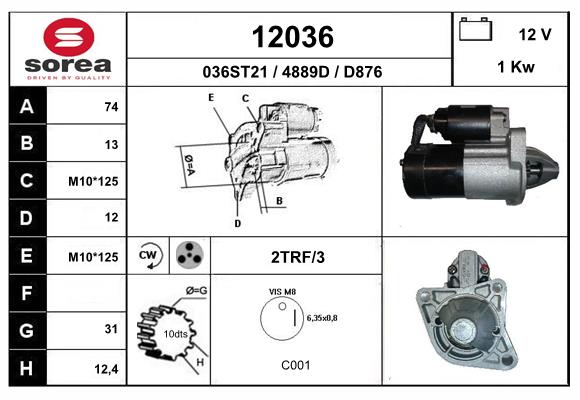 starter 12036 EAI