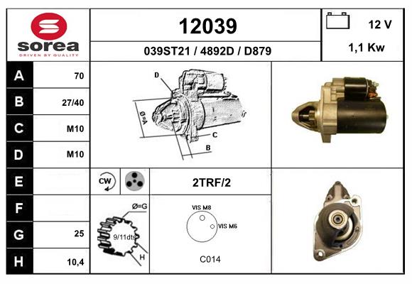 starter 12039 EAI