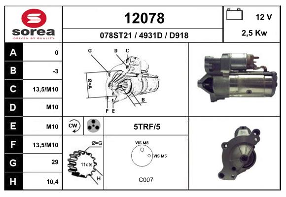 Starter 12078 EAI