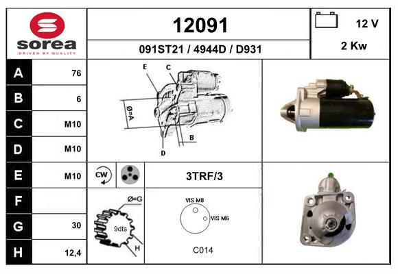 starter 12091 EAI