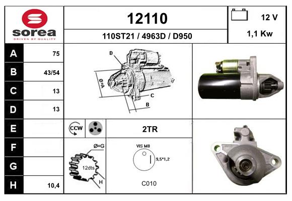starter 12110 EAI