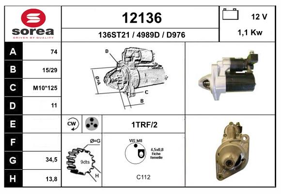 starter 12136 EAI
