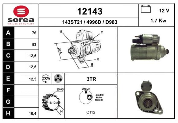 starter 12143 EAI