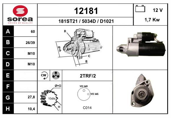 Starter 12181 EAI