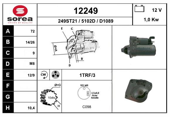 Starter 12249 EAI