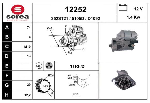 starter 12252 EAI