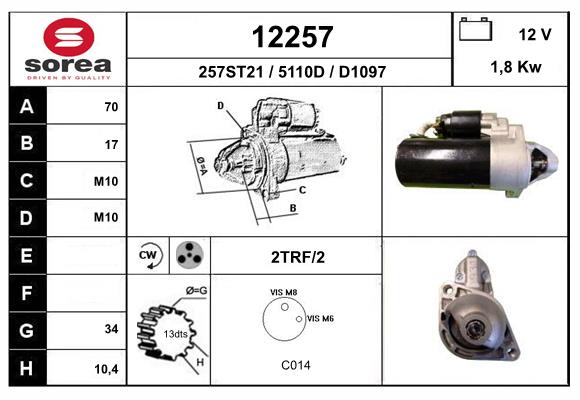 Starter 12257 EAI