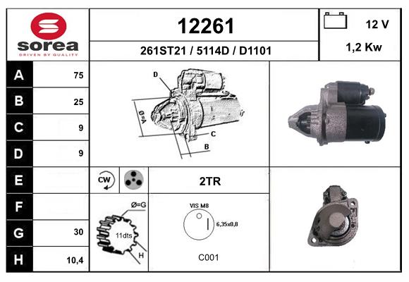 starter 12261 EAI
