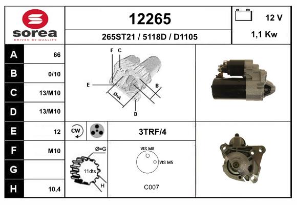 starter 12265 EAI