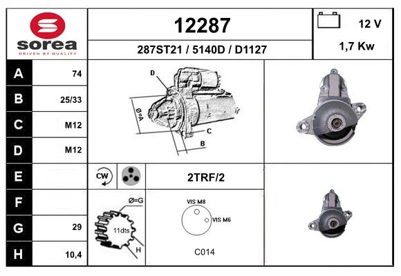starter 12287 EAI